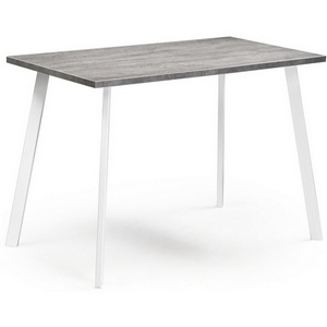 Изображение товара Стол Notta Тринити Лофт 120 25 мм белый матовый/бетон 489656 (прямоугольная столешница, 4 ножки)