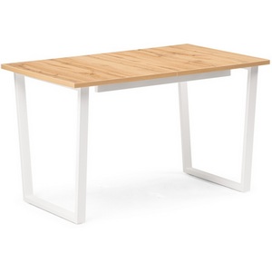 Изображение товара Стол с вставкой раскладной Notta Лота Лофт 120 25 мм дуб вотан/белый матовый 489670 (прямоугольная столешница, I I-образная опора)