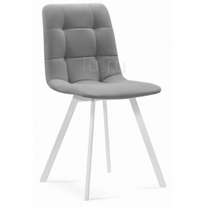 Изображение товара Стул Notta на металлокаркасе Чилли светло-серый / белый каркас 489723