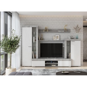 Изображение товара Готовая гостиная Swede цемент светлый / белый