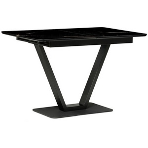 Изображение товара Стол вставка-бабочка на тумбе Бугун обсидиан/черный (прямоугольная столешница)