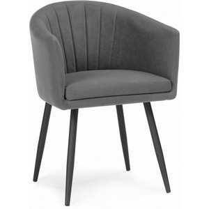 Изображение товара Стул на металлокаркасе Валета темно-серый / черный