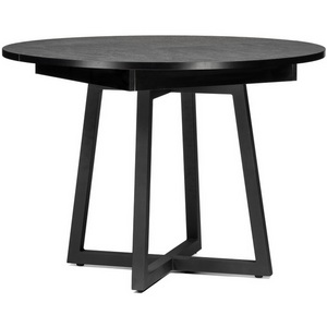 Изображение товара Деревянный стол вставка-бабочка Регна 1000 черный (круглая столешница, X-образная опора)