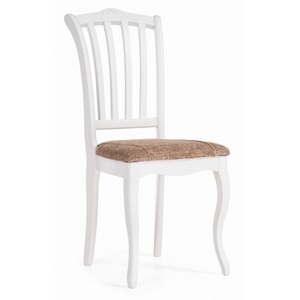 Изображение товара Деревянный стул для гостиной деревянные с тканевой обивкой Виньетта белый / лайн белый люкс