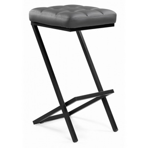 Изображение товара Полубарный стул Амаури темно-серый / черный матовый