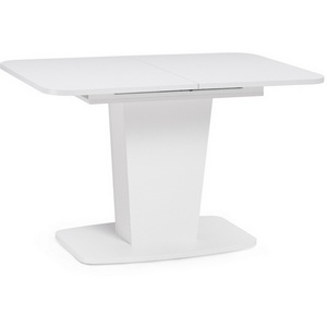 Изображение товара Стол с вставкой с закругленными углами на тумбе Токио-28 белый (прямоугольная столешница)