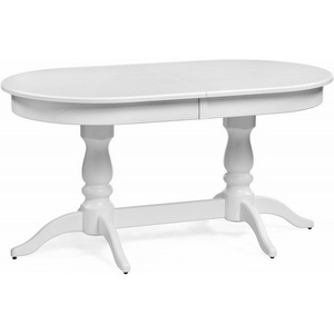 Изображение товара Деревянный стол вставка-бабочка Красидиано 150 белый (овальная столешница)