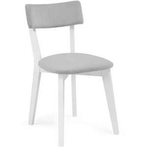Изображение товара Деревянный стул Гилмар серый велюр / белый
