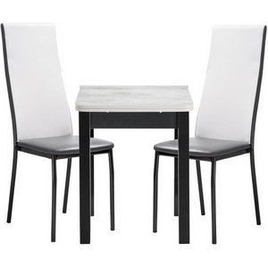 Изображение товара Обеденная группа Блавир белый полимер / серый полимер / метрополитан грей / черный