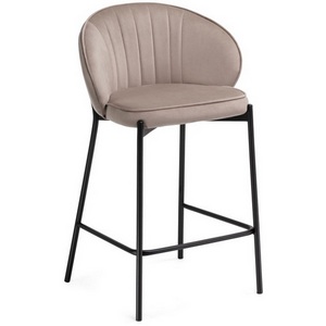 Изображение товара Полубарный стул Нейл латте / черный