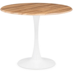 Изображение товара Стол деревянный Notta Тулип 90х73 дуб вотан/белый 530836 (круглая столешница)