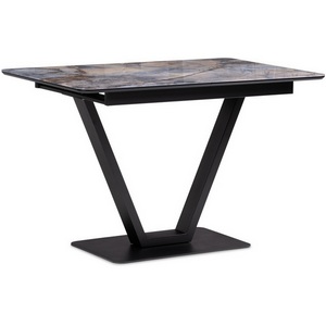 Изображение товара Стол вставка-бабочка на тумбе Бугун 120х80х77 магеллан/черный (прямоугольная столешница)