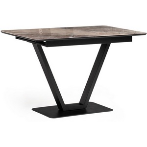 Изображение товара Стол вставка-бабочка на тумбе Бугун 120х80х77 каталония/черный (прямоугольная столешница)