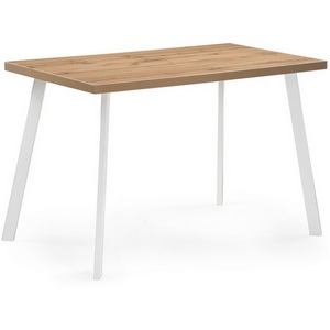 Изображение товара Стол Notta Тринити Лофт 120x80x75 25 мм дуб вотан/белый матовый 539243 (прямоугольная столешница, 4 ножки)