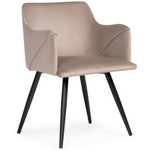 Изображение товара Стул на металлокаркасе Эджелл латте / черный