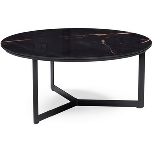 Изображение товара Журнальный столик Роб D-700 обсидиан/черный (круглая столешница)
