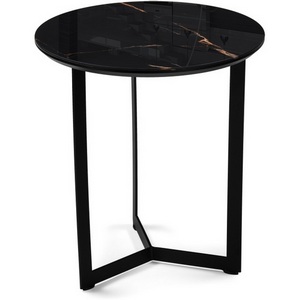 Изображение товара Журнальный столик Роб D-450 обсидиан/черный (круглая столешница)