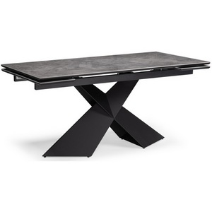 Изображение товара Керамический стол с боковыми вставками Хасселвуд 160(220)х90х77 baolai/черный (прямоугольная столешница, 2 ножки)