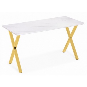 Изображение товара Керамический стол Селена 180 (Селена 3 180х90х77 белый мрамор/золото) Notta 572190 (прямоугольная столешница, 4 ножки)