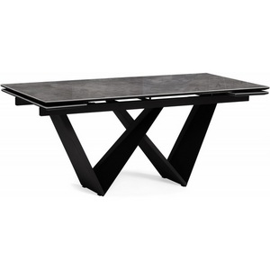 Изображение товара Керамический стол с боковыми вставками Бор 180 (Бор 180(240)х90х78 baolai/черный) (прямоугольная столешница, 2 ножки)