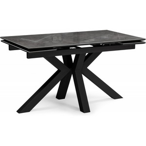 Изображение товара Керамический стол с боковыми вставками Бронхольм 140 (Бронхольм 140(200)х80х77 baolai/черный) (прямоугольная столешница, 4 ножки)