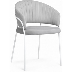 Изображение товара Стул на металлокаркасе Лео (Лео серый brandy light 22 / белый) арт.