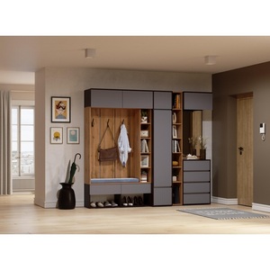 Изображение товара Модульная прихожая Роут комплектация 3 (Роут венге / графит софт комплектация 3) арт.