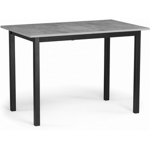 Изображение товара Стол с вставкой деревянный Аркон 110(130)х68х75 бетон/черный (прямоугольная столешница, 4 ножки)