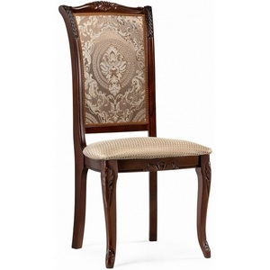 Изображение товара Обеденный стул Керия Максимал (Массив дерева, Ткань/Коричневый, Бежевый) арт.