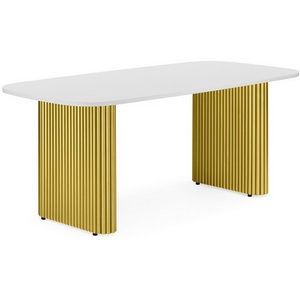 Изображение товара Кухонный стол Notta Бавария B 160 х 90 белая пленка шагрень / золото