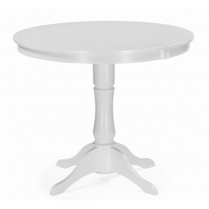 Изображение товара Кухонный стол Амадей 90(130)x90 белый матовый