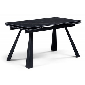 Изображение товара Кухонный стол Маунт 140x80 черный мрамор / черный