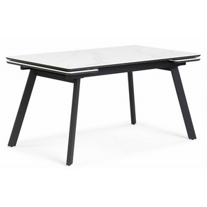 Изображение товара Кухонный стол Notta Норман 120(180)х80 snow (alpin) white / черный