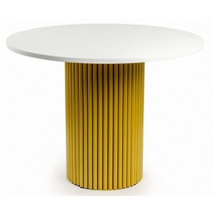 Изображение товара Кухонный стол Notta Барел 90 белый / золото