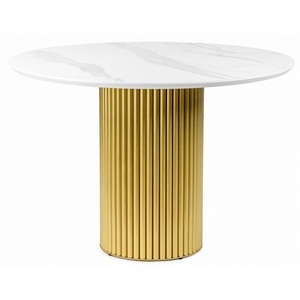 Изображение товара Кухонный стол Notta Барел 110 patagonoa bianco repose / золотой