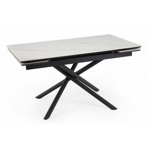 Изображение товара Кухонный стол Notta Мэриан 140 (200) х 80 snow alpin white / черный