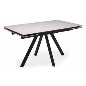 Изображение товара Керамический стол Вилли 140(200)х80 carmen light grey / черный 625828