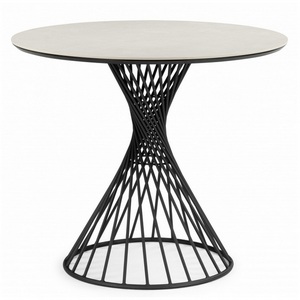 Изображение товара Керамический стол Вивиен 90 carmen light grey / черный 625915