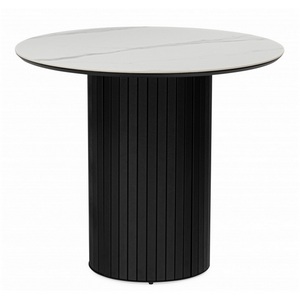 Изображение товара Кухонный стол Notta Гравент 90 белый мрамор snow white / черный