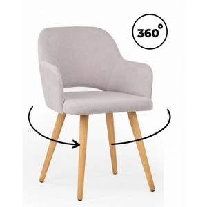 Изображение товара Стул деревянный Эолин 360 светло-серый (glory 36) / светлое дерево 631730