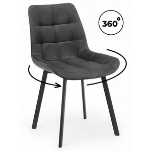 Изображение товара Стул на металлокаркасе Челси 360 П темно-серый (zd 995) / черный np 632465