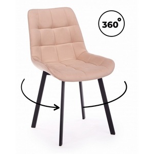 Изображение товара Стул на металлокаркасе Челси 360 П бежевый (zd 210) / черный np 632478