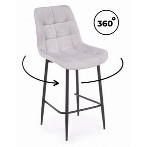 Изображение товара Барный стул Челси 360 светло-серый (zd 960) / черный np 632545