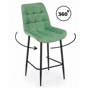 Изображение товара Барный стул Челси 360 фисташковый (zd 651) / черный np 632571