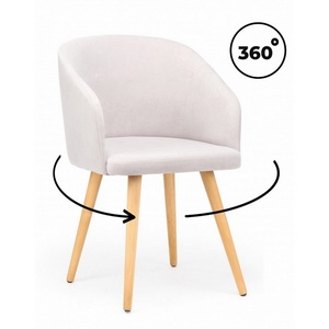 Изображение товара Стул деревянный Монер 360 светло-серый (glory 36) / светлое дерево 632641