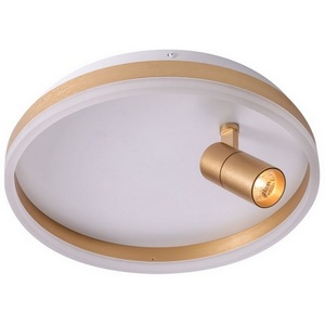 Изображение товара Потолочный светильник влагозащищенный 2 лампы круглый со спотом Zortes Raizy ZRS.1888.04