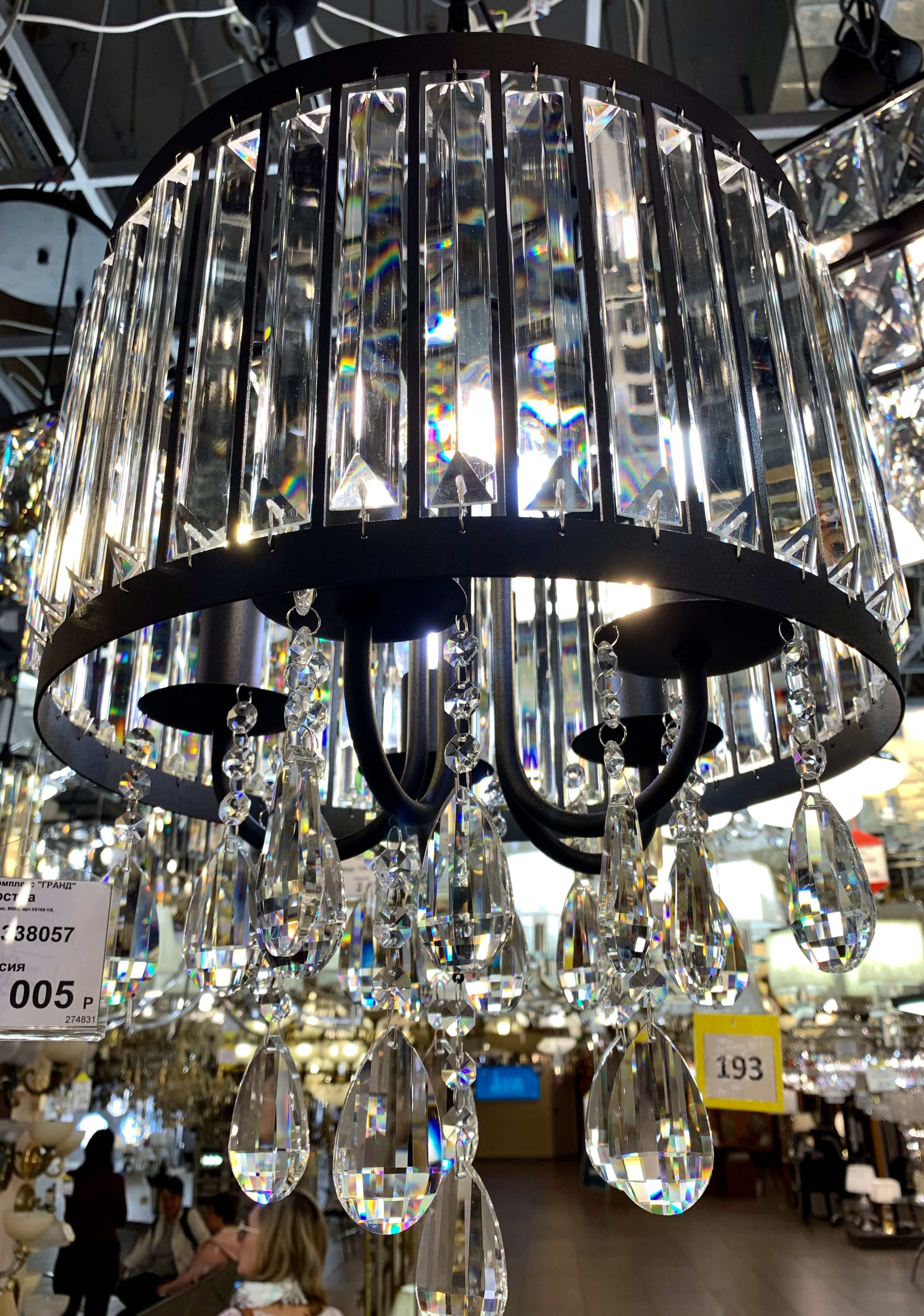 Изображение товара Хрустальная подвесная люстра Vitaluce V5168-1/5 классика 5 ламп современный дизайн