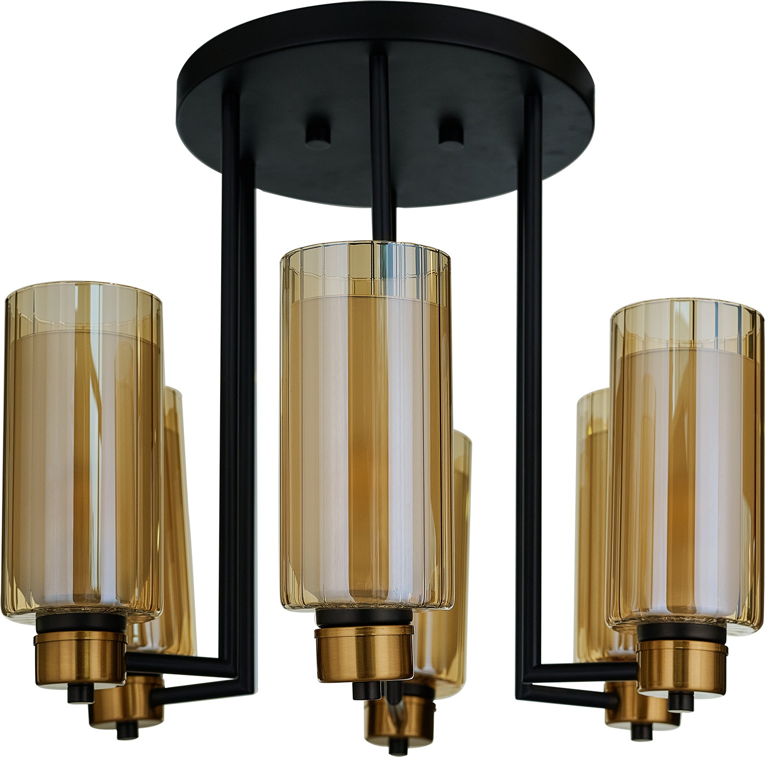 Изображение товара Потолочная люстра на штанге 6 плафонов в стиле модерн 33 Идеи CHN900.06.BL17