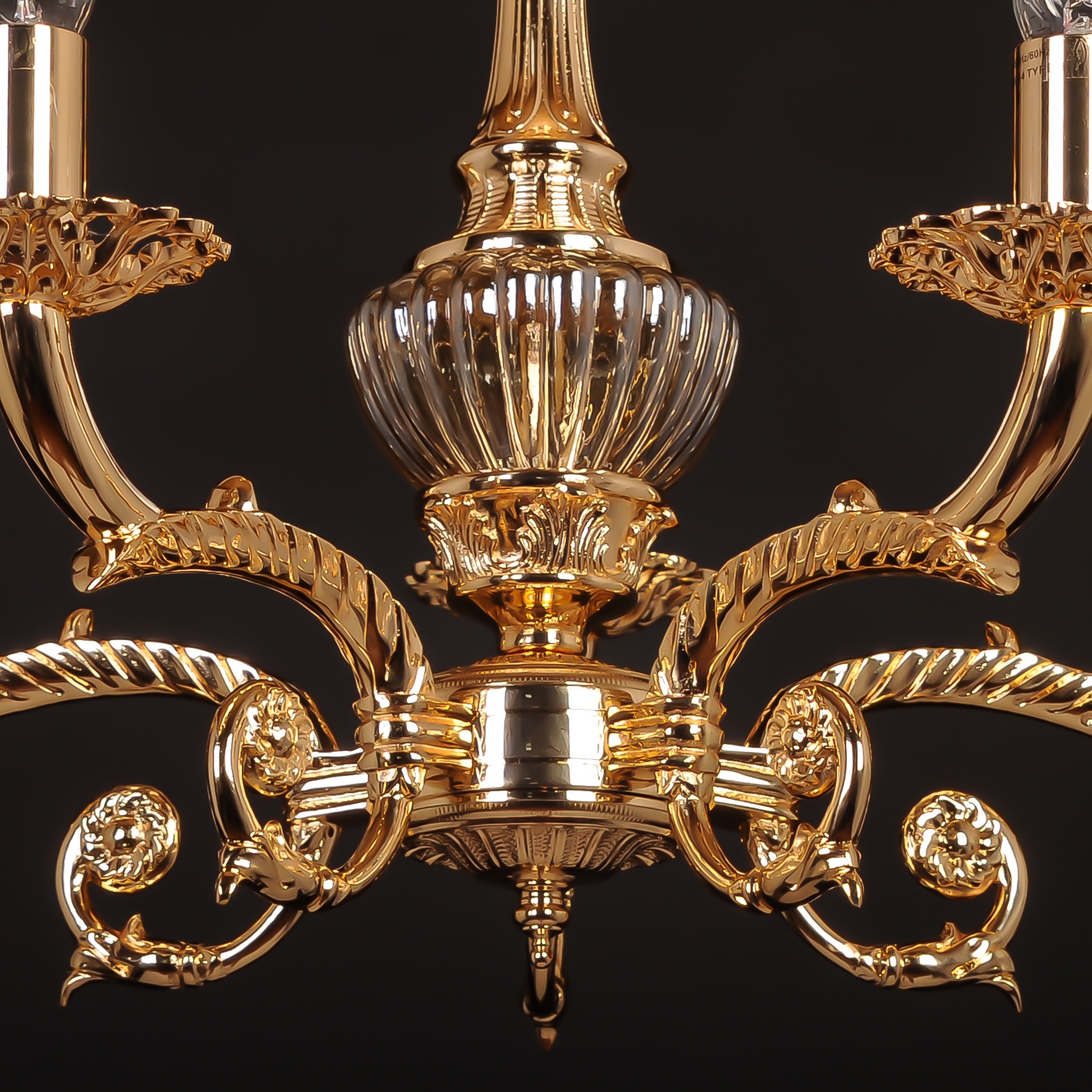 Изображение товара Подвесная люстра Abrasax Sylvia L.8110-5GO классическая с тканевыми плафонами