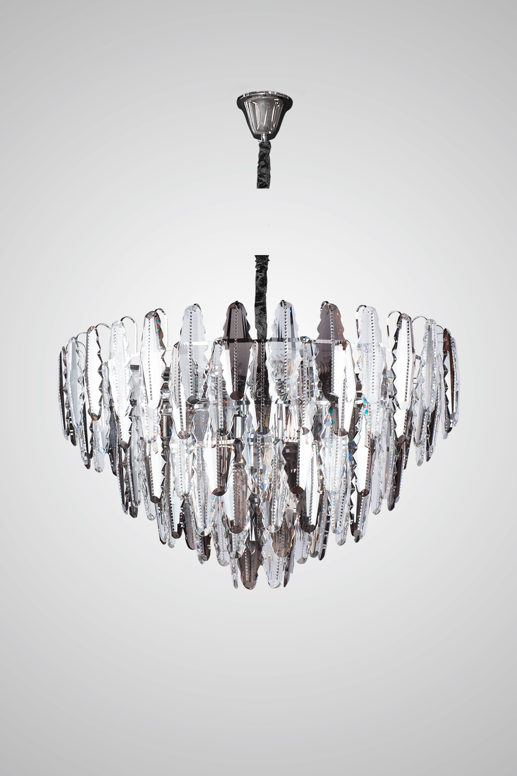 Изображение товара Подвесная люстра ALONSO SPD800 CH AM Group стиль арт-деко стекло хром